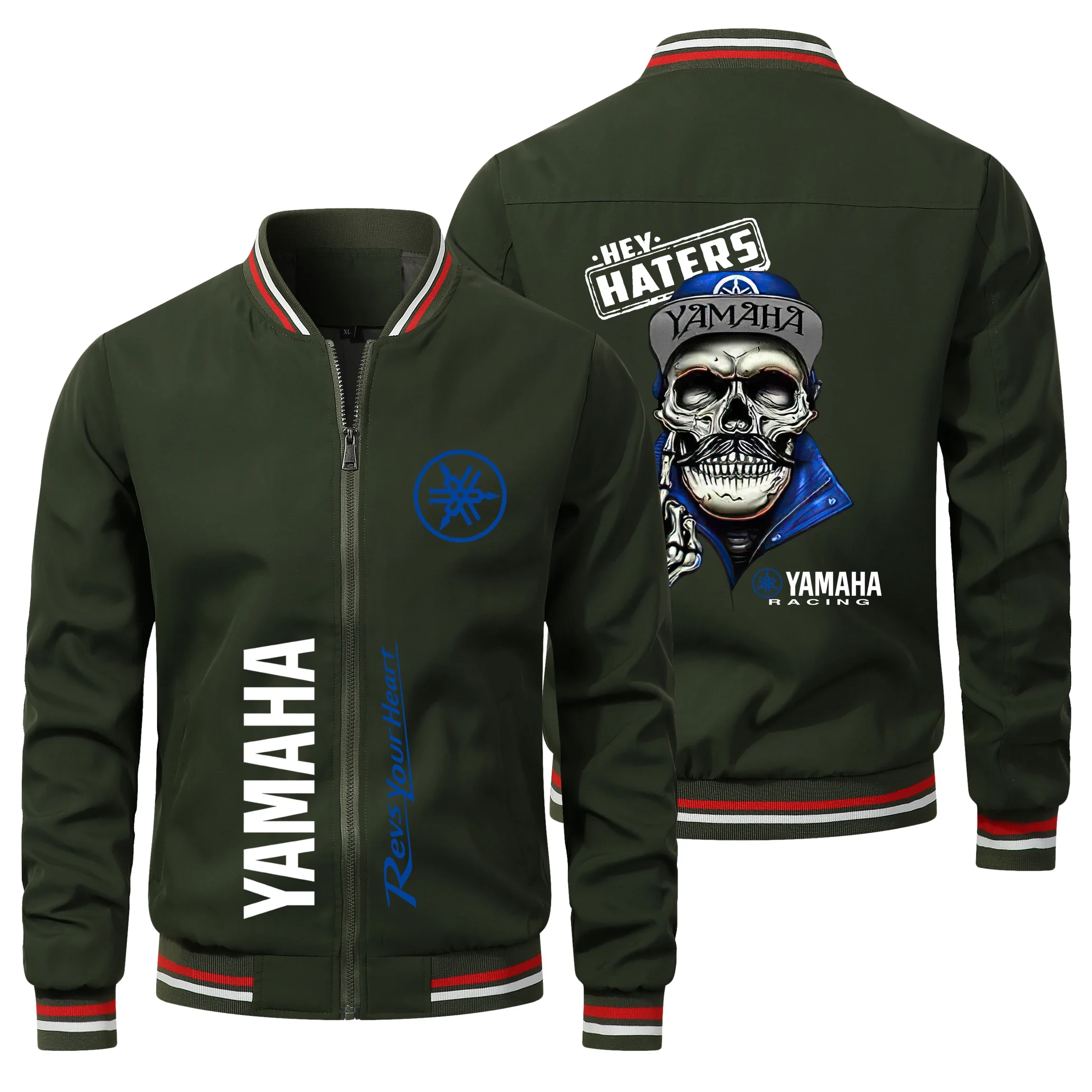 2024 New Motorcycle Jackets Yamaha Logo Hip-hop Harajuku Bomber Jacket Sportswear Biker Jacket Yamaha R1 Jacket Men Clothing