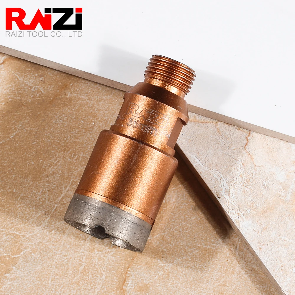 Raizi Wet CNC Thin Wall Diamond Core Bits 1/2 Gas & M14 For Porcelain Tile Dekton Lapitec Neolith Ceramic Sintered Stone