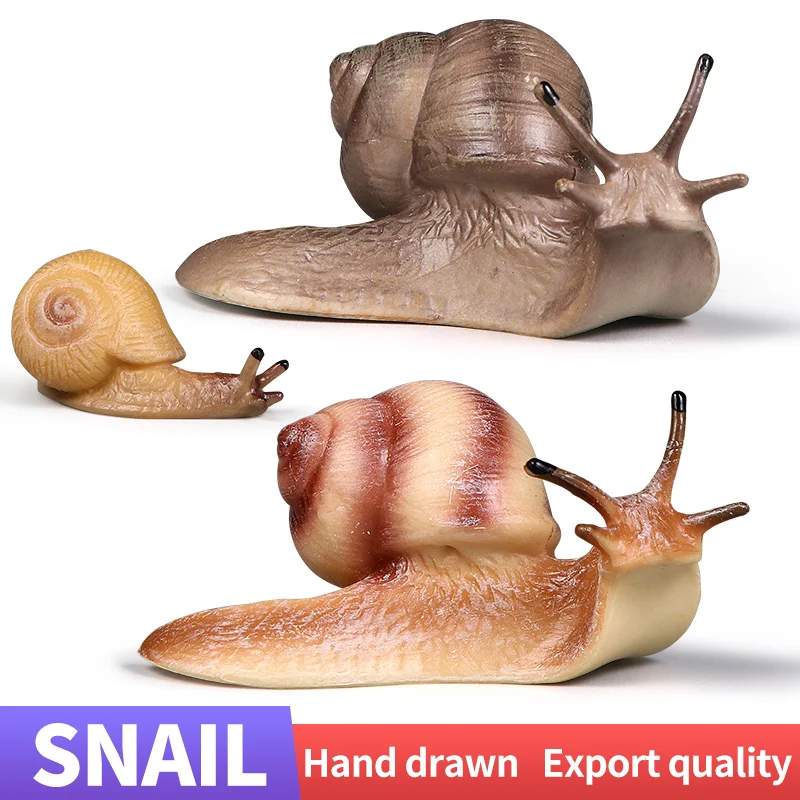 لطيف الحشرات البرية الحيوانات الحلزون نموذج حديقة الديكور البلاستيكية مصغرة ألعاب تعليمية للأطفال #1