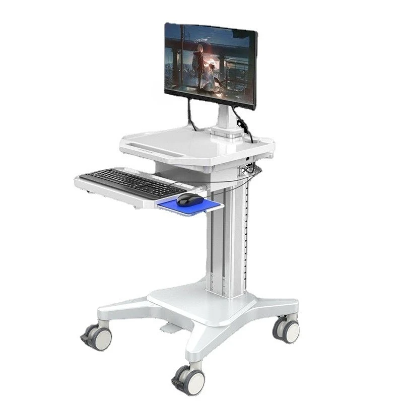 Mobile operating table, computer monitor, keyboard and mouse set, operating table, integrated mobile computer room cart