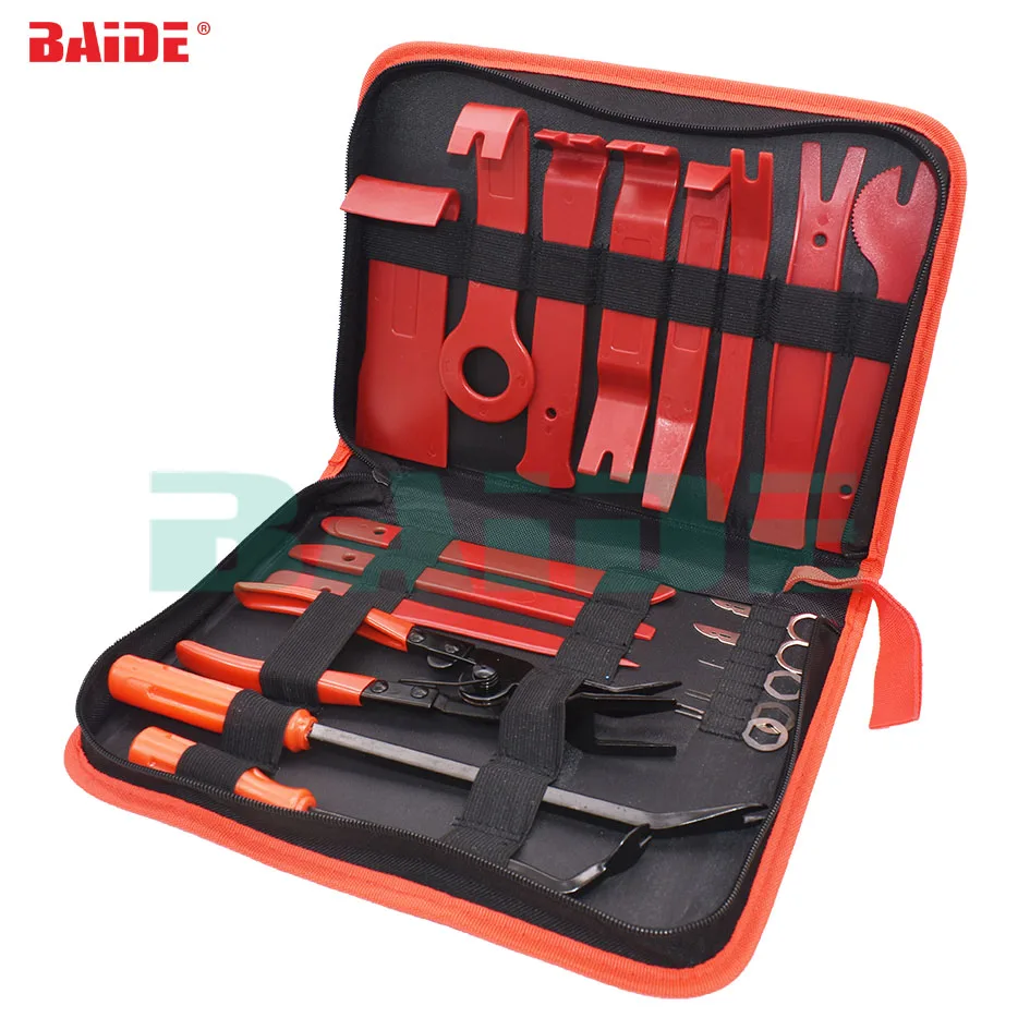 

19pcs/set Plastic Car Radio Door Clip Panel Trim Dash Audio Removal Pry Tool Repairing car tools