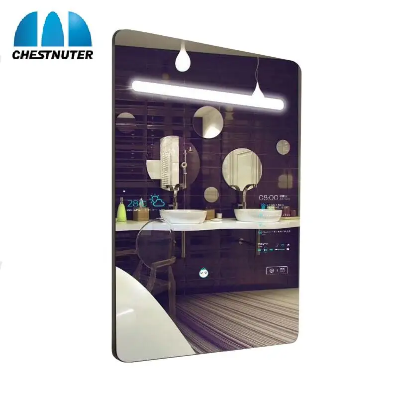 Magic wall mounted fitness mirrors workout digital advertising ai fitting touch screen lcd smart mirror