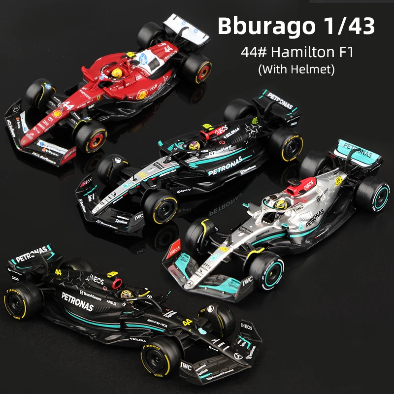 Модель-автомобиля-bburago-1-43-hamilton-f1-из-сплава-с-шлемом-серии-sf25-w15-w14-w13-w12-статическая-литая-игрушка