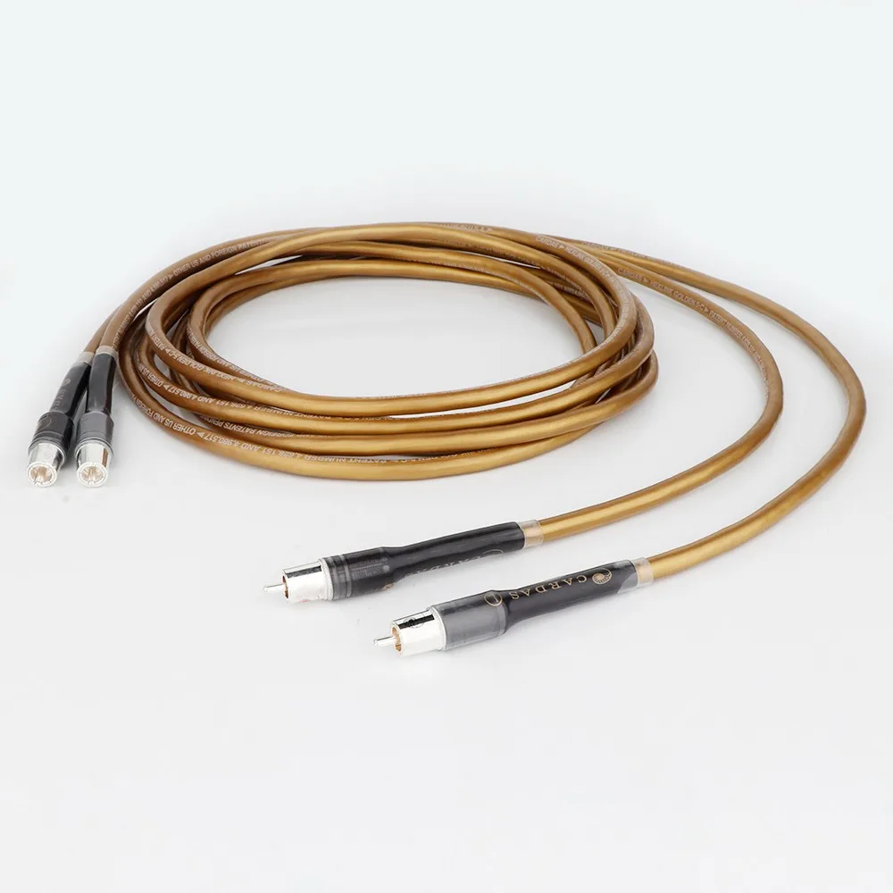 Pár cardas hifi rca hever kabel vysoký kvalita OFC čistý měď pokovené stříbro 2RCA to2 RCA audio kabel linky audiophile reproduktor