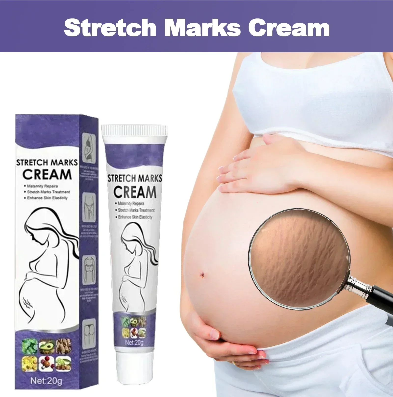 Crema para eliminar estrías permanentes, crema corporal para el embarazo, antiarrugas para la piel