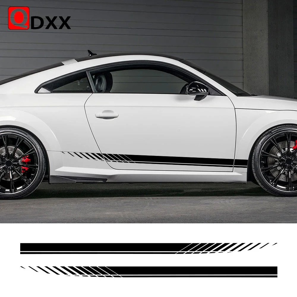 

2 шт. наклеек на боковые двери автомобиля для AUDI A3 8P S3 8V A4 B8 B6 A6 C6 C5 C7 Q2 Q3 Q5 Q7 Q8 TT TTS, автомобильные аксессуары, виниловая пленка-деколь