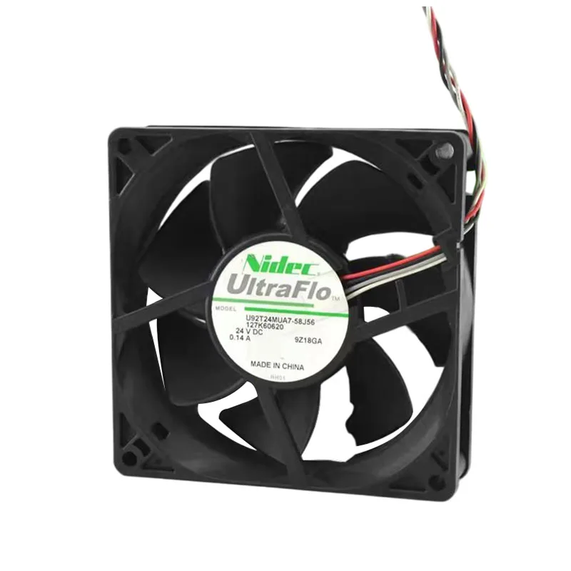 BARU ASLI U92T24MUA7-58J56 24V 0.14A 9225 92x92x25mm KIPAS PENDINGIN RADIATOR