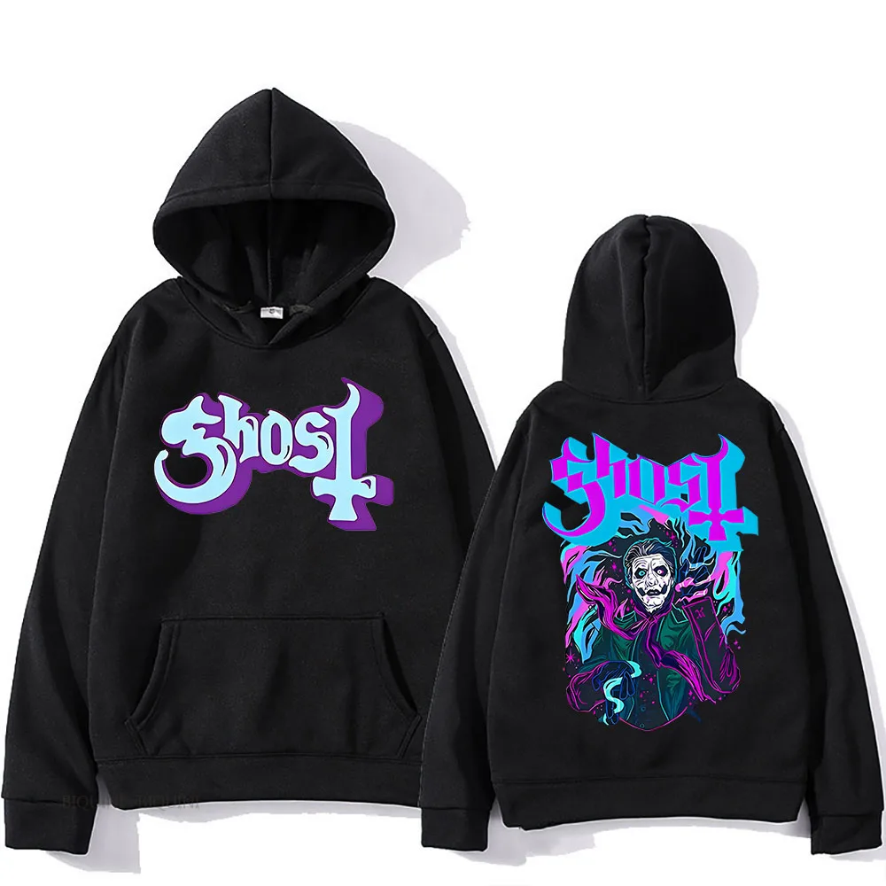 Ghost Band World Tour Hooded Heavy Metal Grunge Punk Sweatshirt Graphic Printing Fleece Clothing Sudaderas Women/men Pullovers