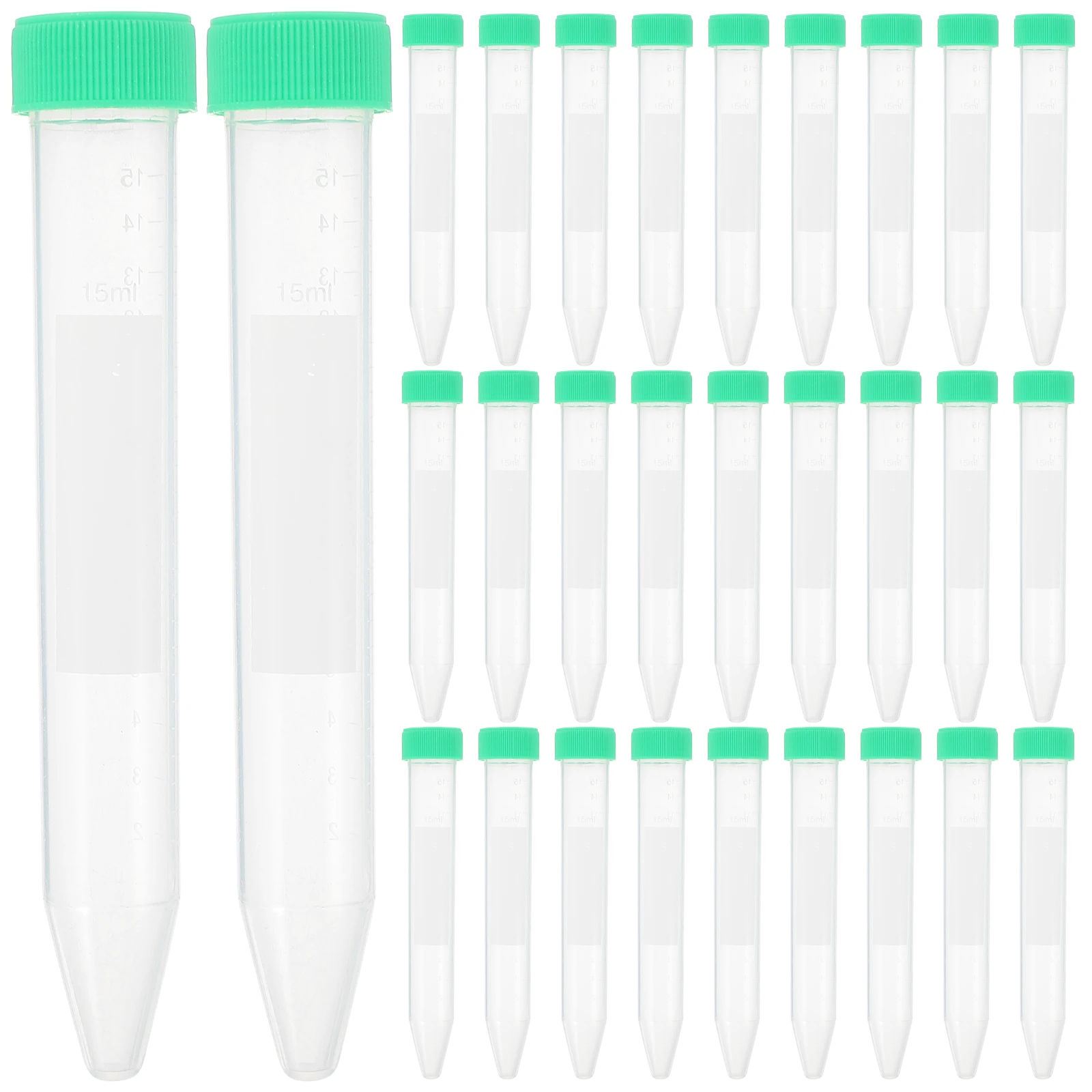

50 Pcs Tube Test Tubes Clear with Caps Detergent Blue Centrifugal Container