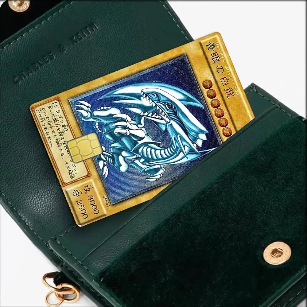 Y-Yu-Gi-Oh Victory Dragon Waterproof Film Skin Cover Credit Card Stickers Debit Front Bank Bus