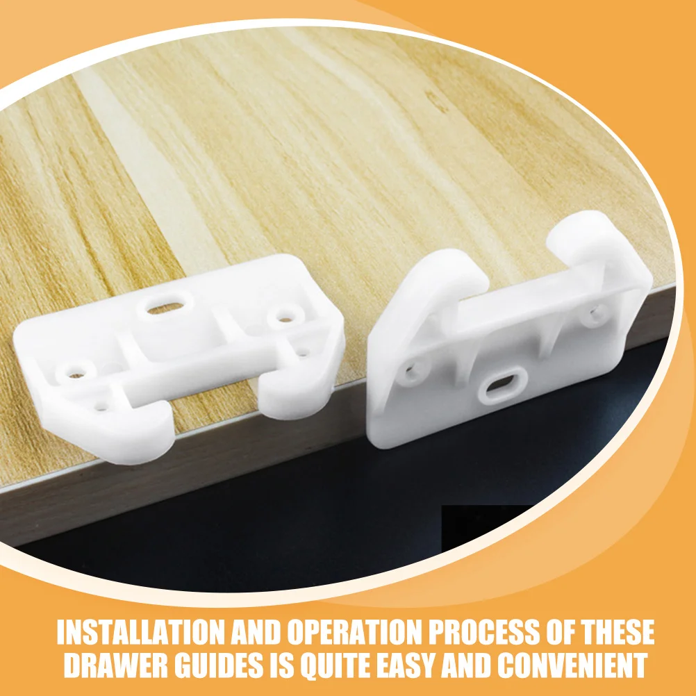 

24Pcs Drawer Guides Durable Plastic Slides Easy Install for Dresser Cabinets Smooth Operation Long-Lasting Performance