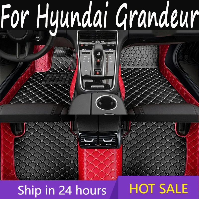 Car Floor Mat For Hyundai Grandeur Azera HG 2012 2013 2014 2015 2016 2017 Waterproof Pad Car Mats Foot Covers Car Accessories