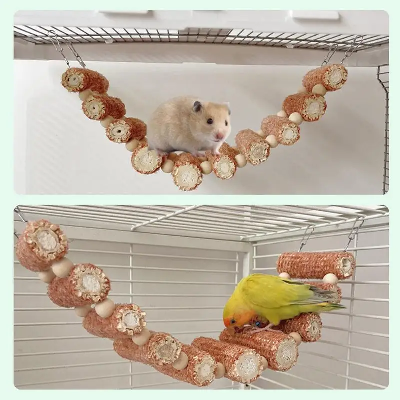 

Chew Toy For Hamster Corn Cob Toys Pet Ladder Bridge Hamster Suspension Bridge Ladder Pet Ladder Bridge Long Climbing Ladder For