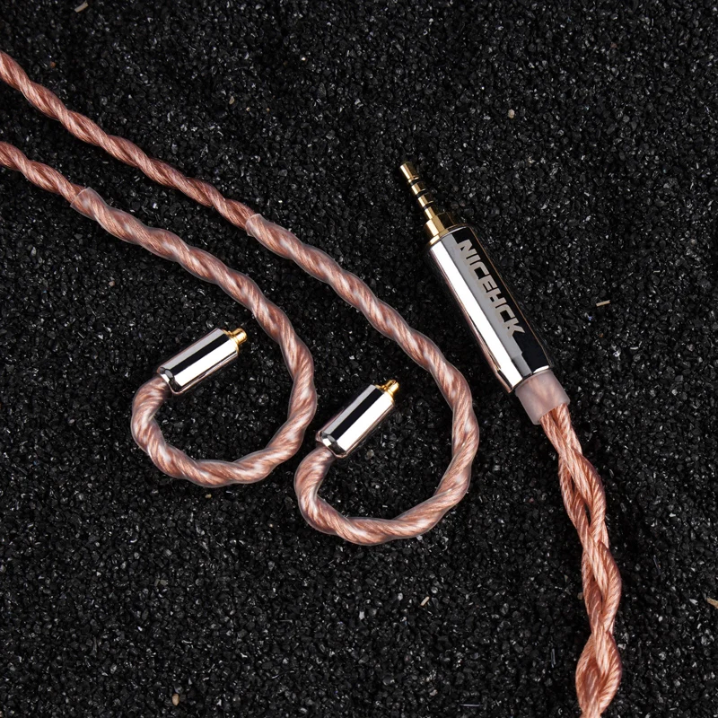 NICEHCK EarlOFC 5N OFC + 5N Verzilverd OFC Oordopjes Upgrade HIFI Kabel 3.5/2.5/4.4mm MMCX/2Pin voor Moed Winter Zegen DB2 F1