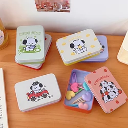 Cartoon Rectangular Tinplate Box Portable Creative Mini Card Storage Box Packaging Tin Box Hairpin Jewelry Small Box Decoration