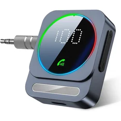 Bluetooth To Adapters, Bluetooth 5.3 TO Adapter for Car, Wireless Audio Receiver , for Car/Home Stereo/Wired Headphones/Speaker