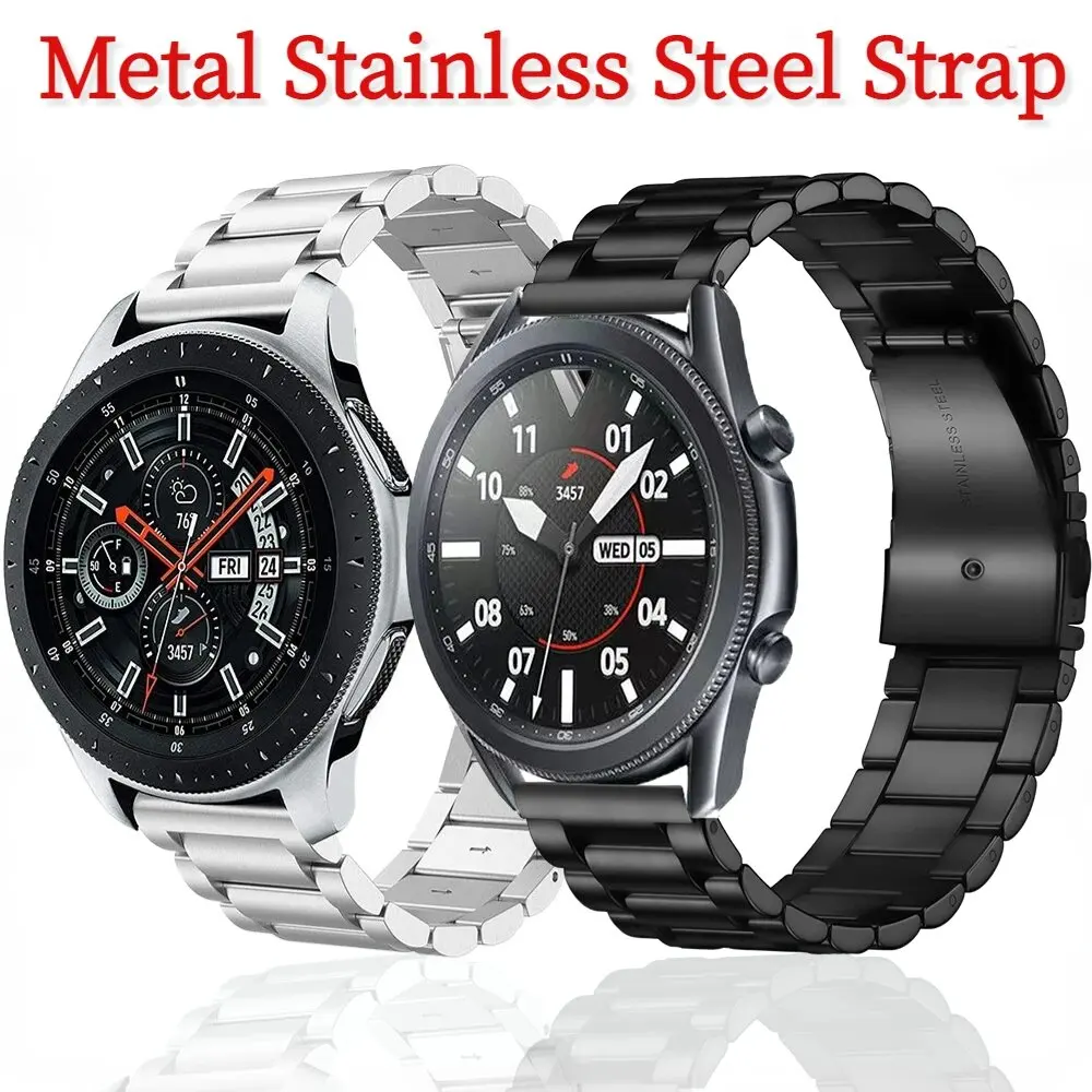 for Samsung Galaxy Watch 46mm/3/Gear S3/Huawei Watch GT 2/3 Pro Stainless Steel Wristband 22mm 20mm Metal Strap for Amazfit GTR