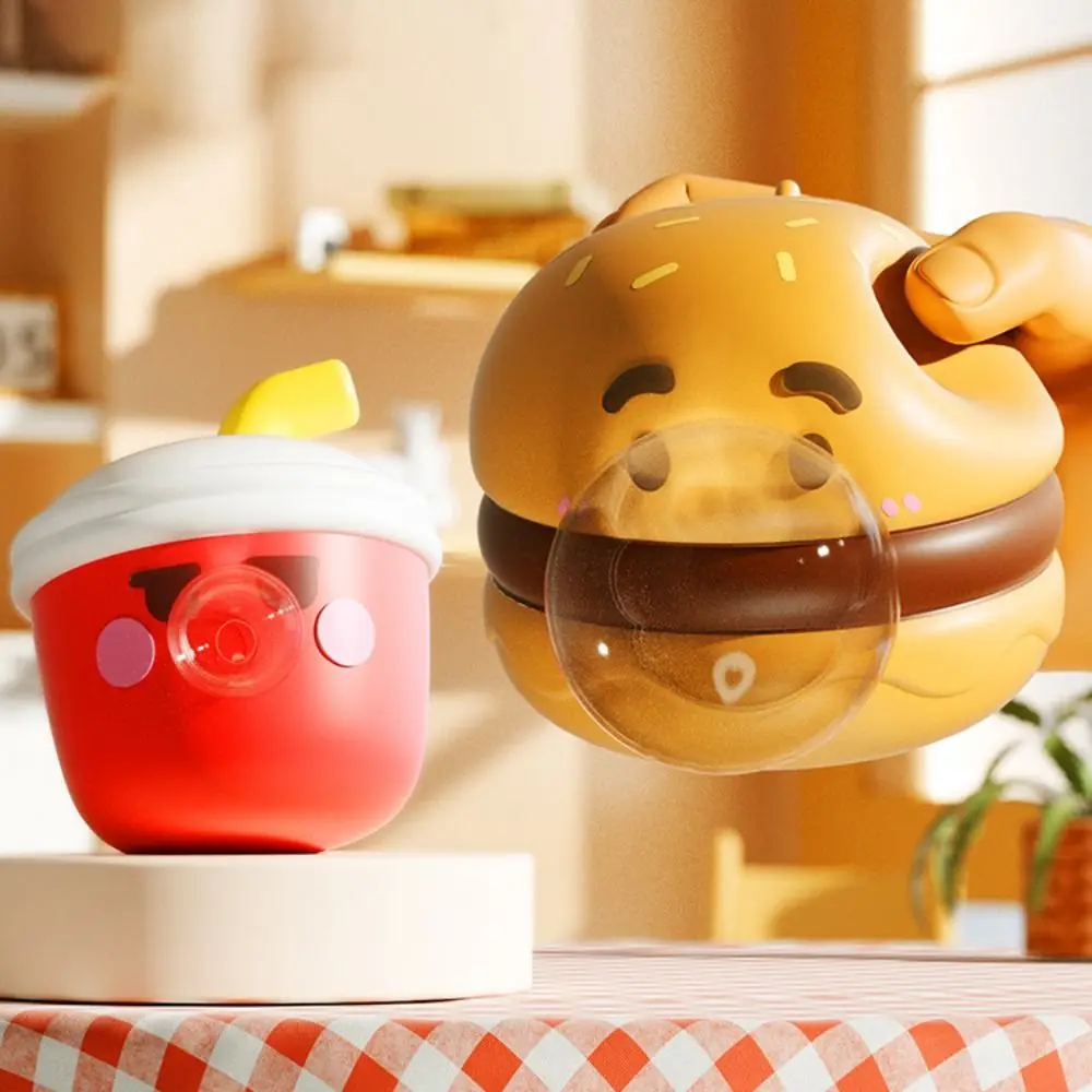 Silicone pop bolha squeeze brinquedos recuperação rápida batatas fritas hambúrguer dos desenhos animados comida squeeze brinquedos aliviar ansiedade relaxamento
