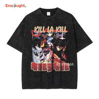 Kill La Kill T Shirt Anime Manga Matoi Ryuuko Satsuki Vintage Washed Tops Tees  Oversized DTG Printing Short Sleeve T-shirt Man