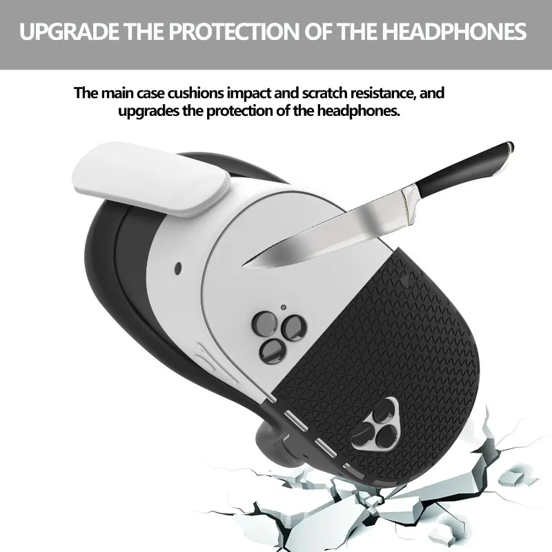 New For Meta Quest 3S Silicone Soft Cover 7 in 1 Set Lens Cap Protective Film Controller Grip/Face Case Oculus VR Accessories