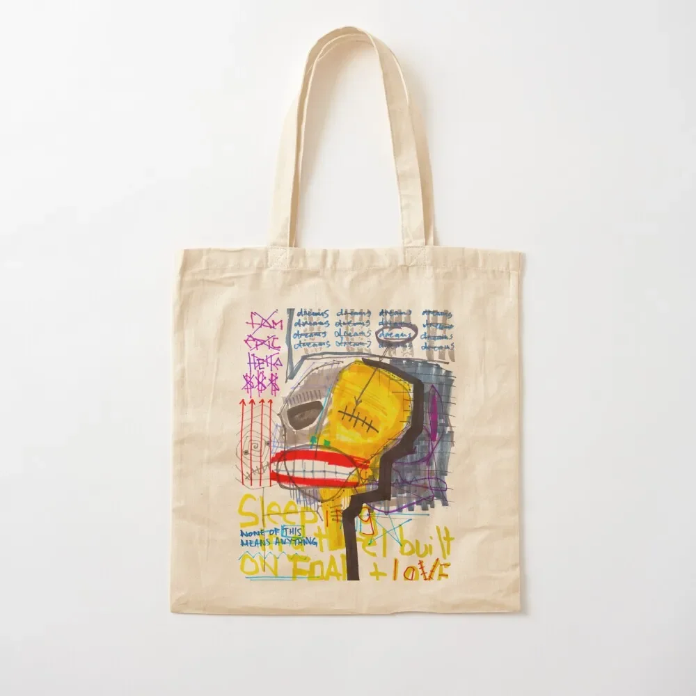 Sleeping in a Hotel Built on Fear & Love Tote Bag bags woman 2025 Reusable bags the tote bag