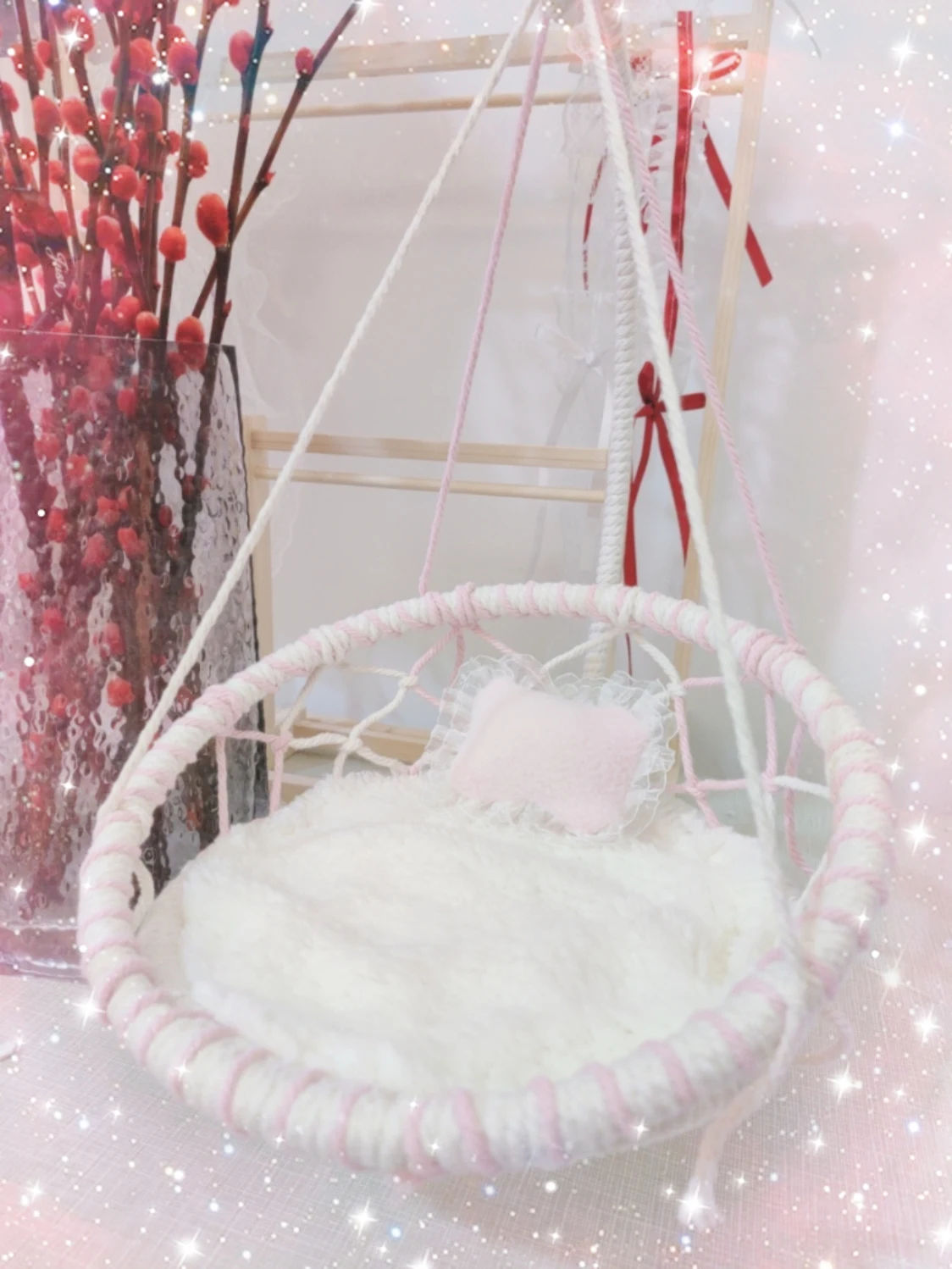

Кукла Princ, качающаяся корзина, хлопковое кукольное кресло ручной работы, детская игрушка для игр, настраиваемая мебель для/6 Sc BJD/SJD