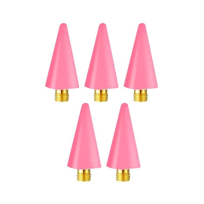 5 Stuks Nagel Puntjes Wax Pen Vervangbare Kop Kralen Steentjes Edelstenen Plukker Puntpen Manicure Zelfklevende Nail Art Tools