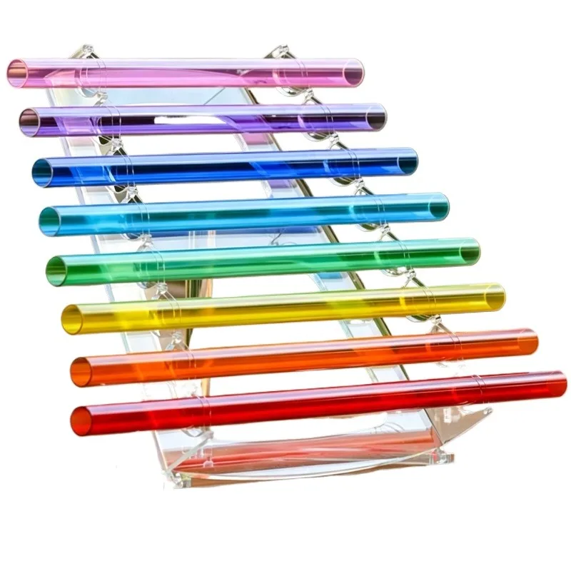 5. Oktave Bunte Kristallharfe Handgefertigte Klangheilungs-Meditationsharfe mit Aufbewahrungsbox Professionelle Percussion-Instrumente