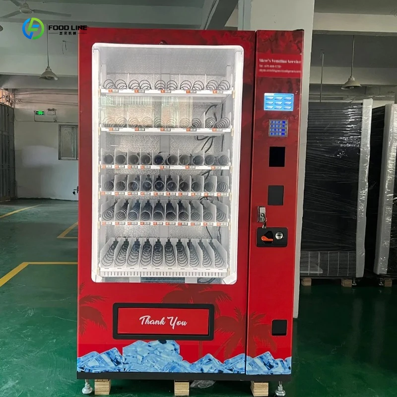 Coin Operated Controled Keyboard Snack and Drink Vending Machine Beverage Vending Machine FL Customized
