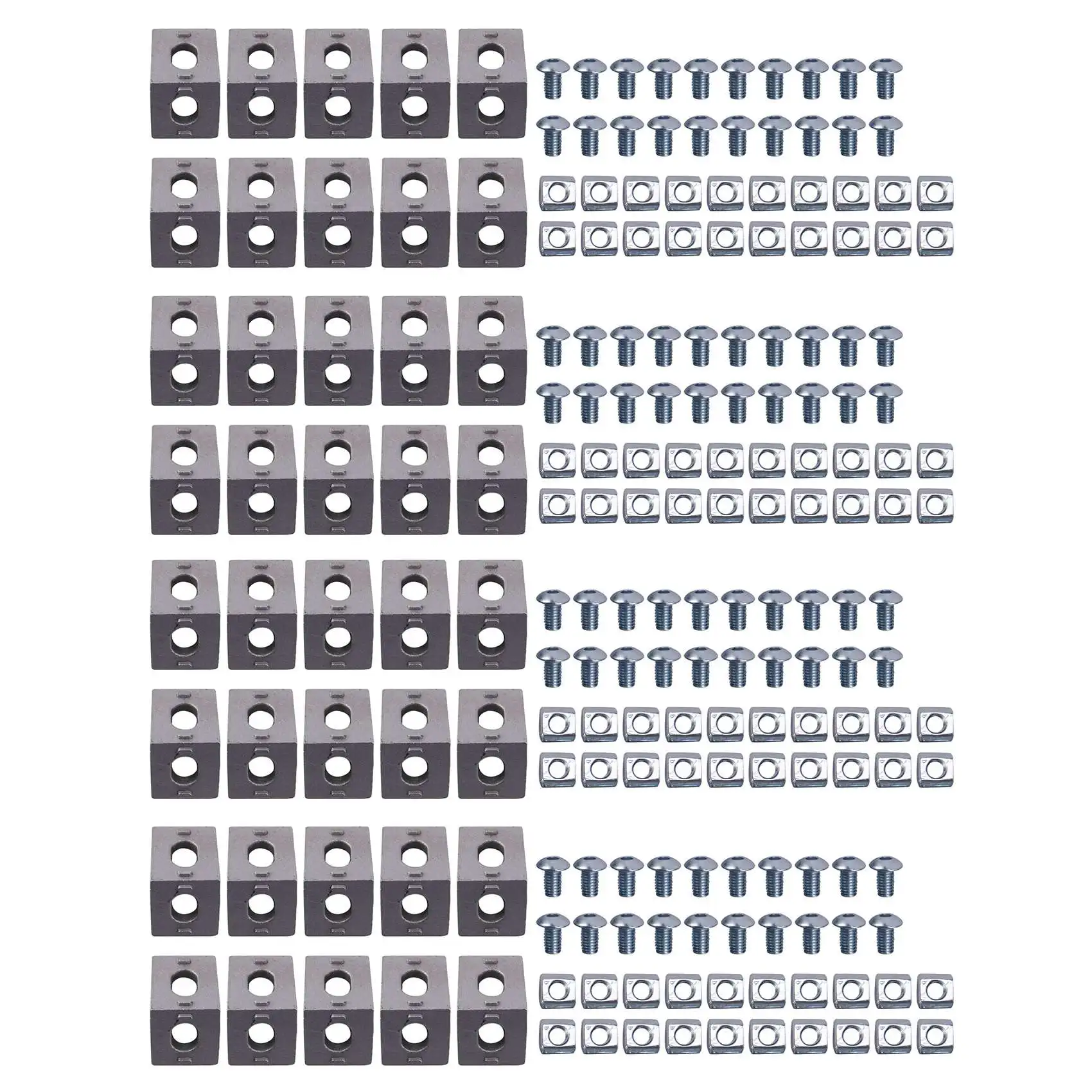 AA81-200Pcs Corner Bracket 2020 Series Aluminum Profile Connector Set For 6Mm Slot Aluminum Profile Accessories