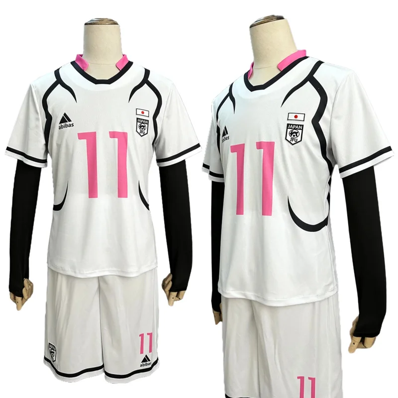 HOLOUN Blue Lock Anime Shuto Sendou Cosplay Costume U20 NO.11 White Football Soccer Team Uniform Daily Sport Wearing Halloween U