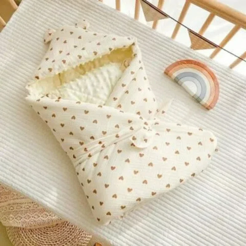 Beanie blanket cotton coating Newborn baby swaddling quilt New spring, autumn and summer thin Wrapping quilt