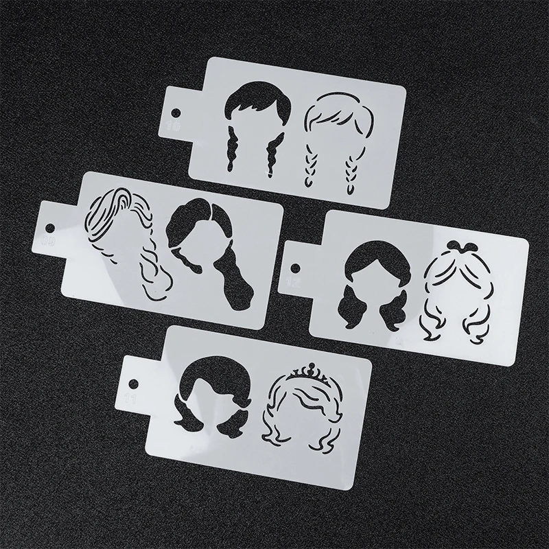 18 stuks bodypainting holle sjablonen herbruikbare meisje prinses stijl vakantie feest make-up body art schilderij sjablonen