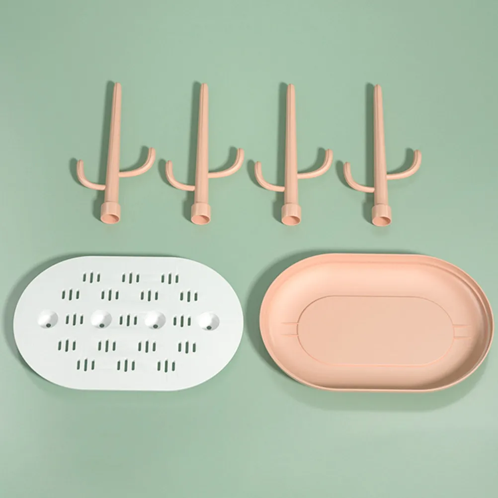 

1Pcs Baby Bottle Drying Rack Pink Multi-Functional ABS Storage Stand for Bottles Pacifiers Cups Straws Feeding Supplies Drainer