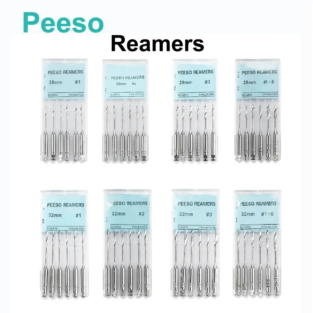 XYSZ 6Pcs/Box Dental Peeso Reamers 28mm/32mm Engine Use Endodontic Reamers Drill Burs Peeso Reamers Largo Drills Endo Files