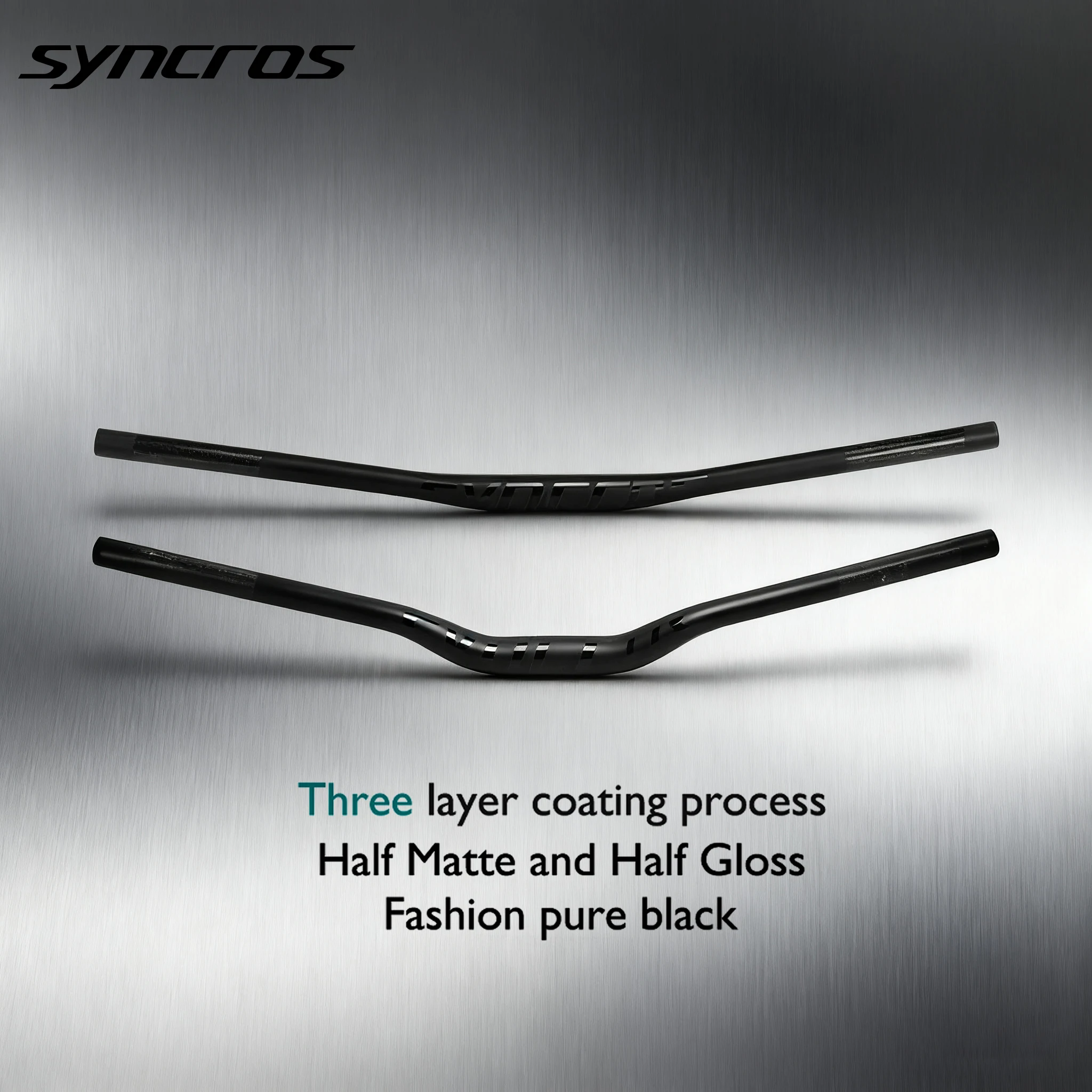 

Syncros Full Carbon Fiber Mountain Bike Handlebar, Flat/Rise 9 Degree, 700/720/740mm Custom Matte, MTB Bicycle Parts