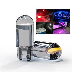 5PCS W5W Led T10 Car Light COB Glass 6000K White Auto Automobiles License Plate Lamp Dome Read DRL Bulb Style 12V Car Lights