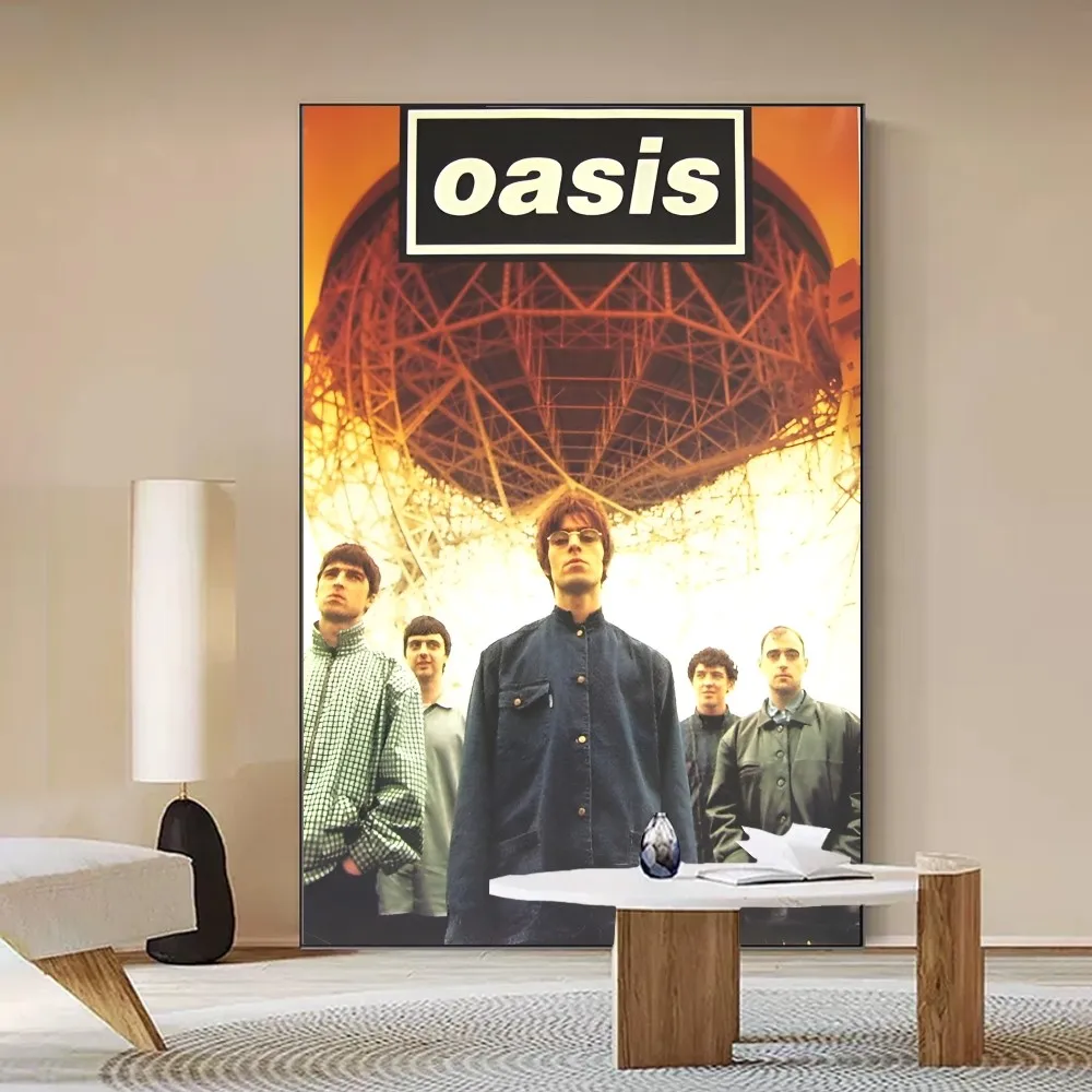 Band O-Oasis  Classic Movie Posters Vintage Room Bar Cafe Decor Stickers Wall Painting