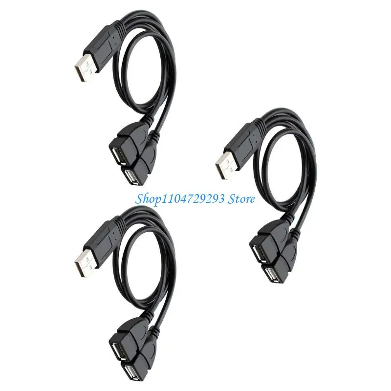 Y2GD USB2.0 Splitterkabel USB2.0 Männlich an 2 Port USB -Kabel USB -Kabelunterstützung