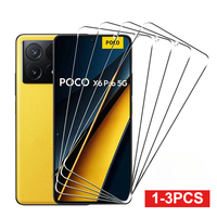1/3PCS 9H HD Tempered Glass Protector for POCO X7 X6 X5 X4 X3 F7 F6 F5 GT Pro Screen for POCO M7 M6 M5 M3 Pro C65 C40 Glass Film