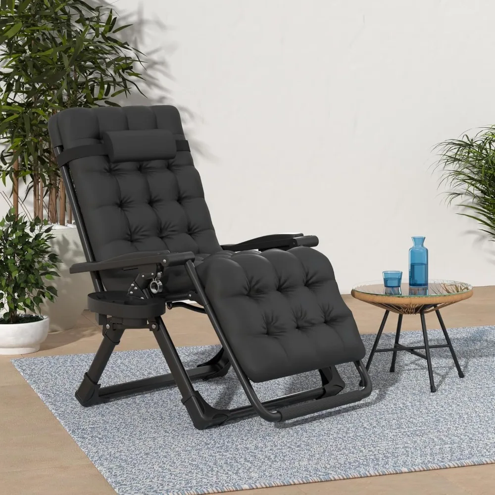 Zero Gravity Chair Lounge Chair Recliner Upgraded Lock and Removable Cushion Reclining Camping Chair