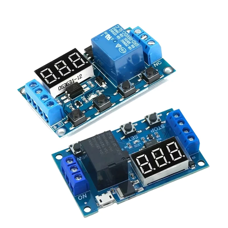 XY-J02 1 Channel 5V Relay Module Time Delay Relay Module Trigger OFF/ON Switch Timing Cycle 999 minutes