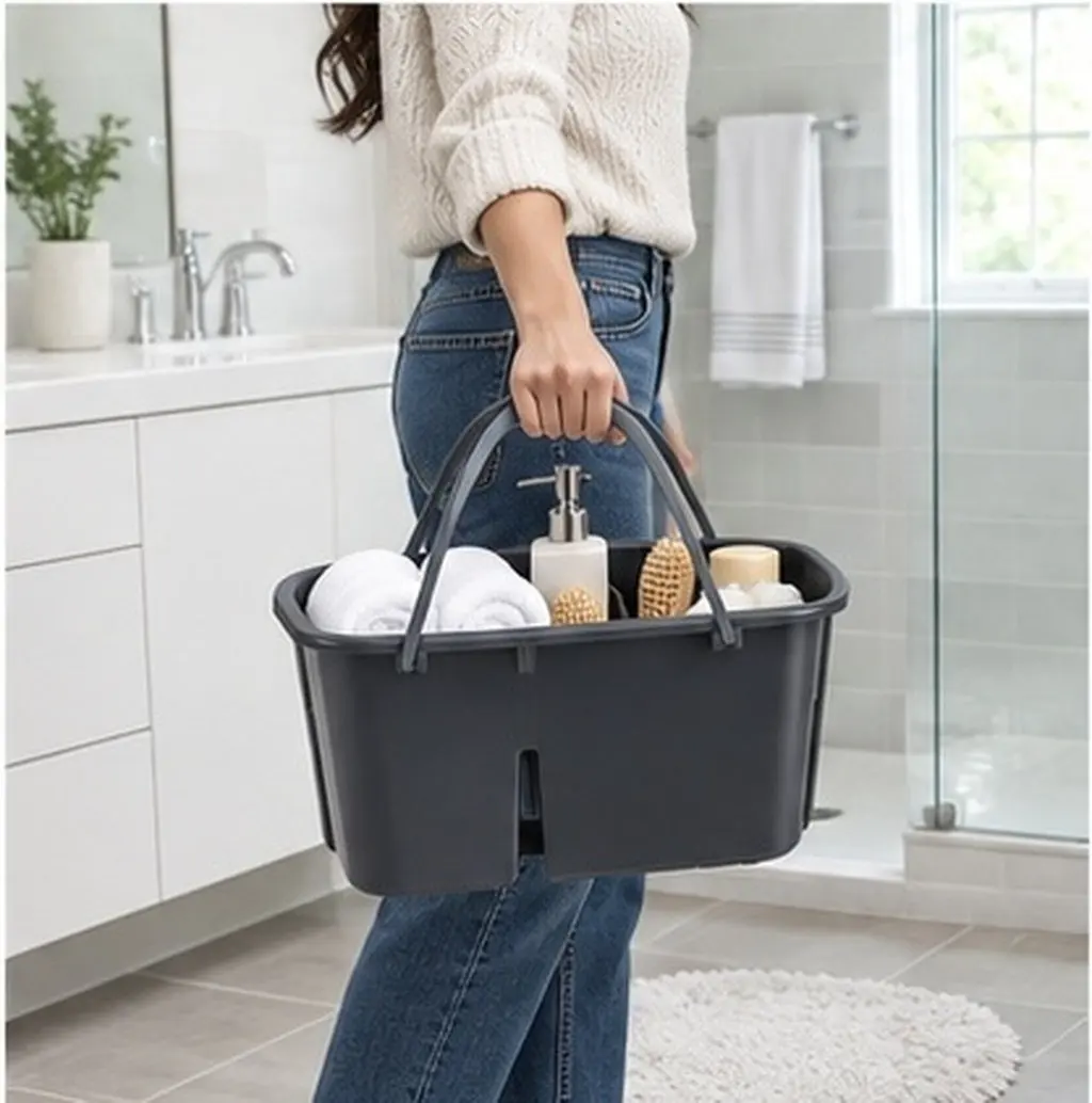Home Essentials Bathroom Storage - 1Pcs Four Compartments Storage Basket Premium