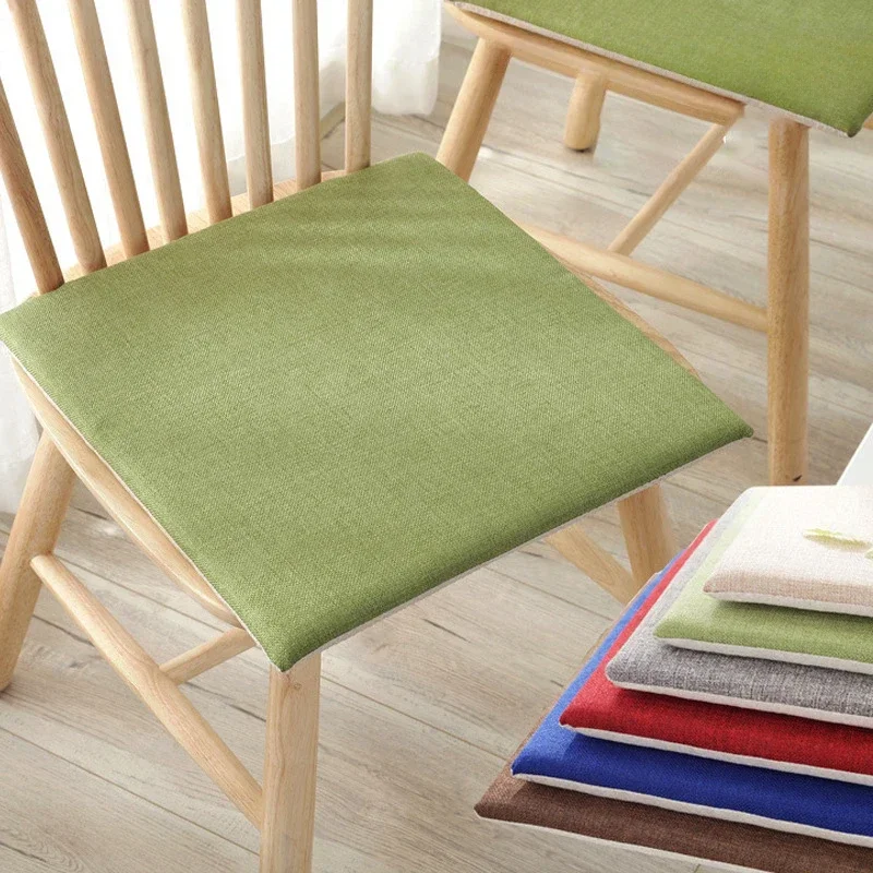 

Home Square Chair Cushion linen cloth cushion/cushion square sponge chair pad imitation sliding dining chair cushion