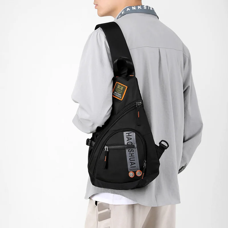 Zaino da uomo a tracolla Messenger Cross Body Chest Bag zaino in Nylon impermeabile Laptop Travel Assault zaino da uomo con una borsa a tracolla