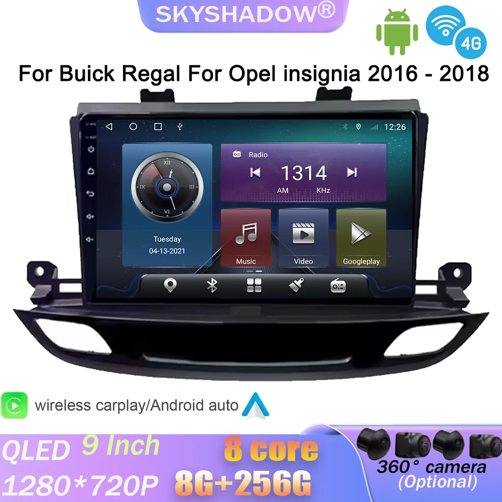 

CarPlay No 2din dvd Android 13.0 Car Player DSP Multimedia GPS Auto Radio For Buick Regal For Opel insignia 2016 - 2018 WIFI BT