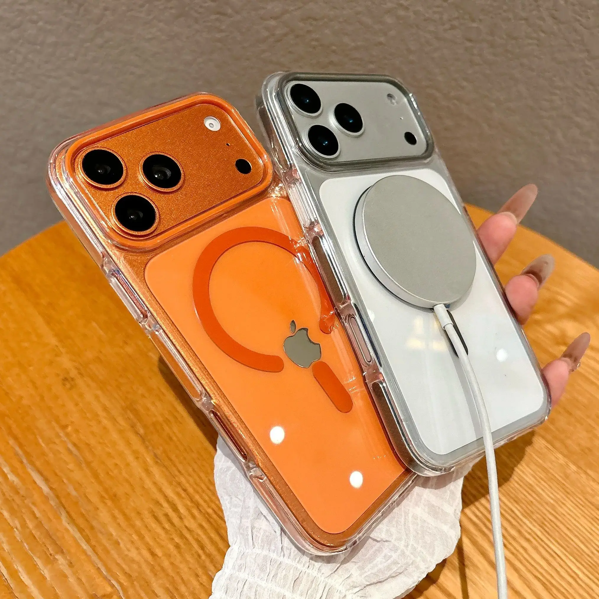 كاندي PC الصلب ل Magsafe جراب هاتف آيفون الهواء 17 16 15 14 برو ماكس المغناطيسي شحن لاسلكي رقيقة جدا درع غطاء Funda #1