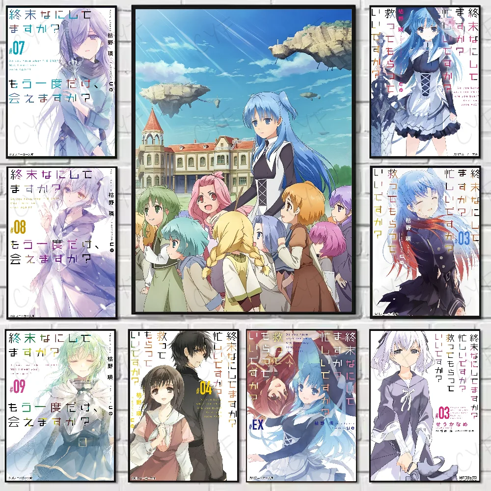 

Japanese Anime W-WorldEnd Cute Poster Home Living Bed Room Bar Hallway Sticky Wall Art Printing Waterproof Aesthetic Decor