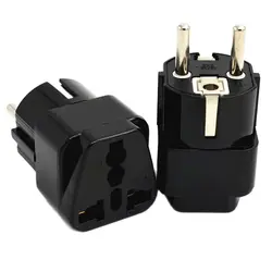 Universal 16A 250V India AU US UK to EU AC electrical Power Plug Russia Germany Franch Travel Home Converter Adapter Schuko plug