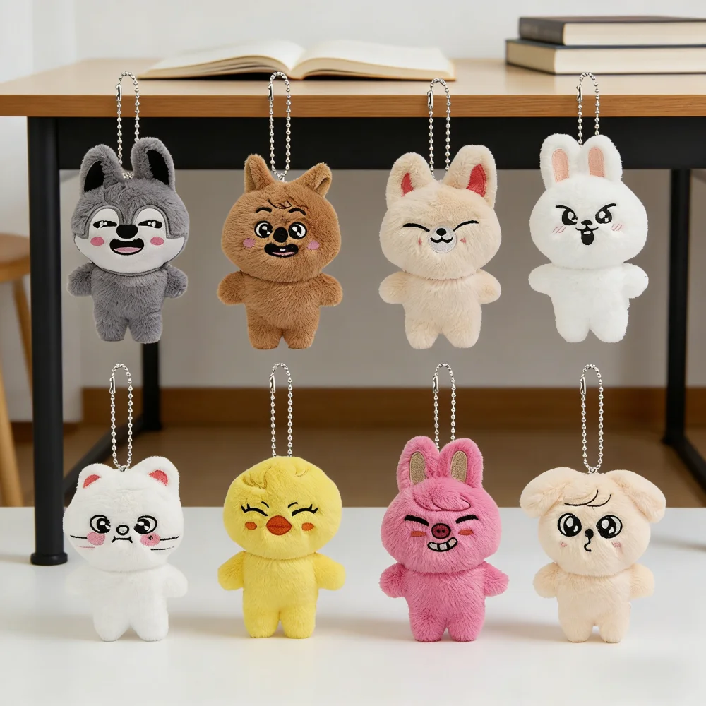

SKZOO 10CM Plush Doll Stray Kids Combination Felix Bang Chan LeeKnow Kawaii Backpack Keychain Pendant Toy Gift